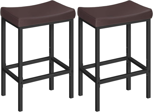 2 Pack Curved Saddle Counter Bar Stools