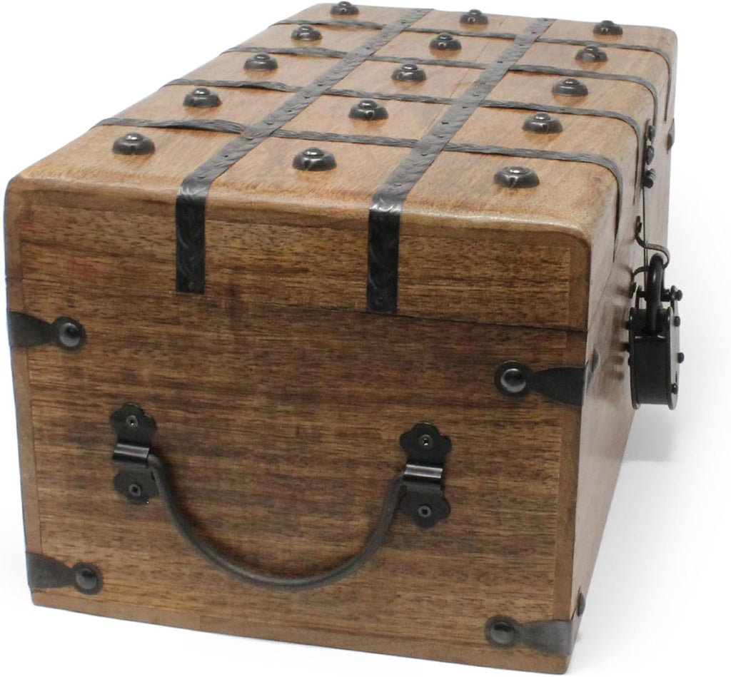 Large Lockable Wooden Pirate Treasure Chest