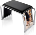 PU Leather Padded Shoe Fitting Bench With Dual Mirrors