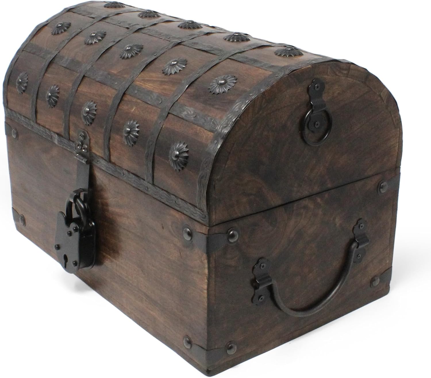 Large Velvet Lined Wooden Pirate Treasure Chest