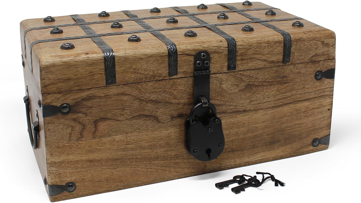 Large Lockable Wooden Pirate Treasure Chest