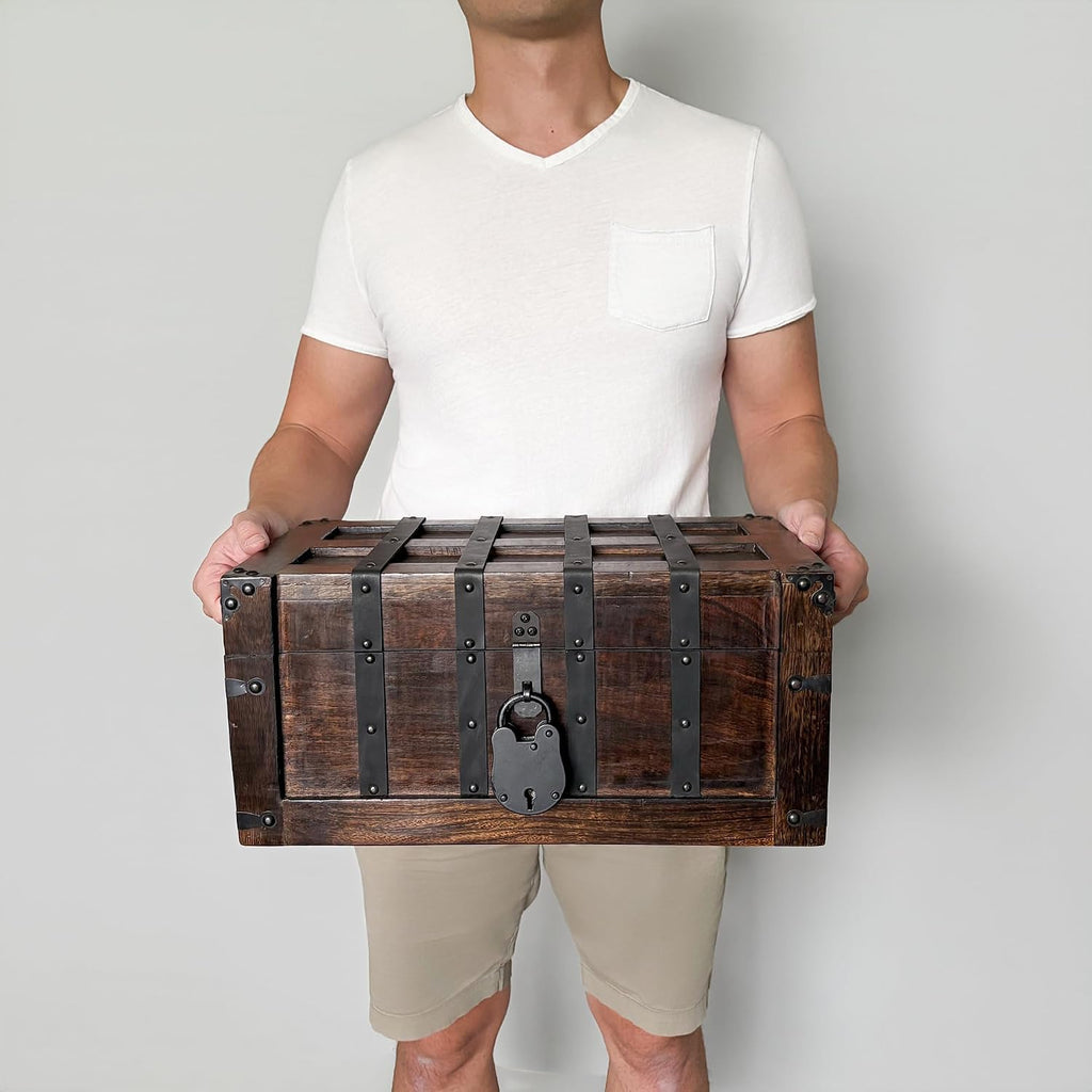 XL Handmade Wooden Treasure Chest