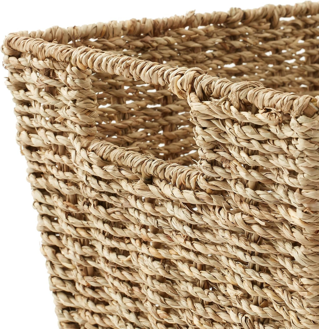 4 Pack Seagrass Woven Storage Baskets