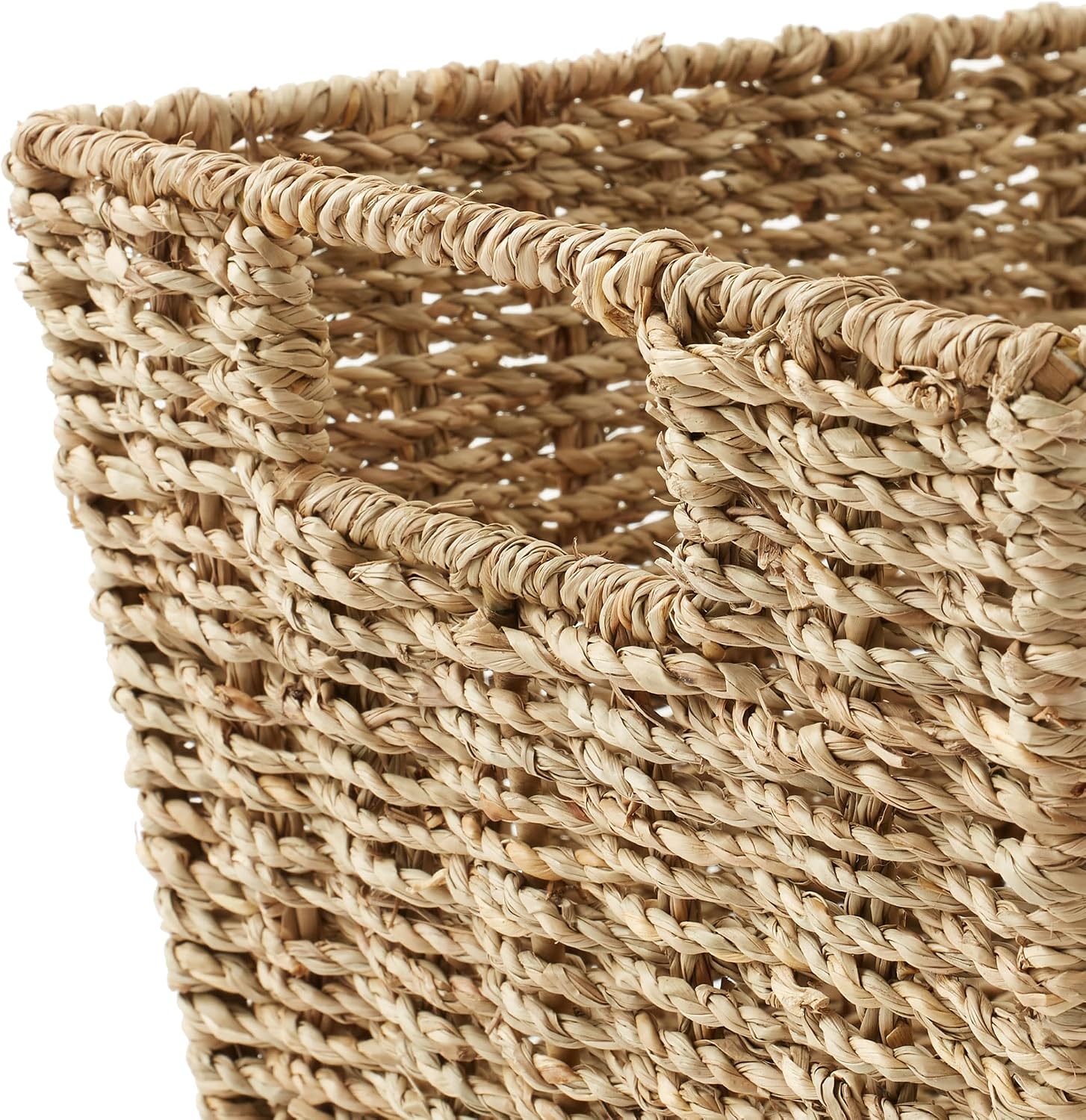 4 Pack Seagrass Woven Storage Baskets