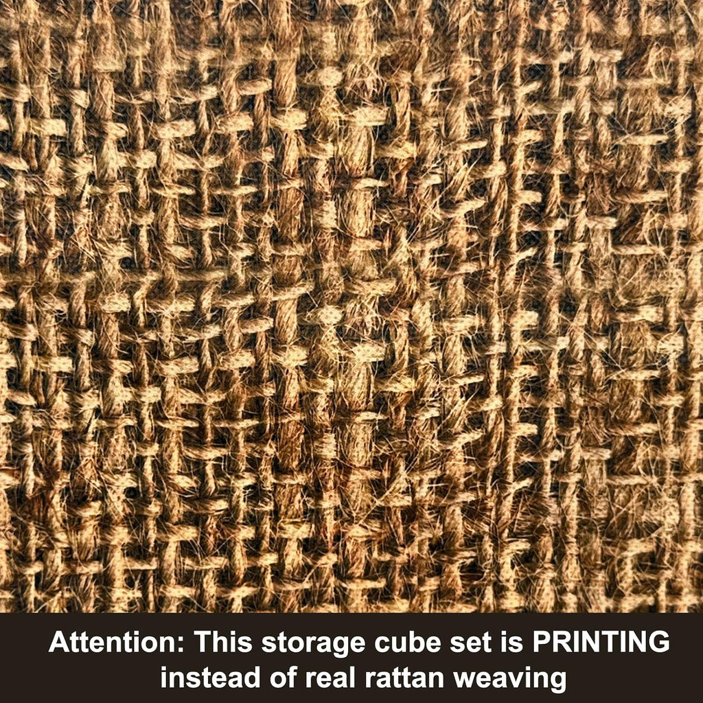 6 Pack Printed Fabric Collapsible Cube Storage Bins