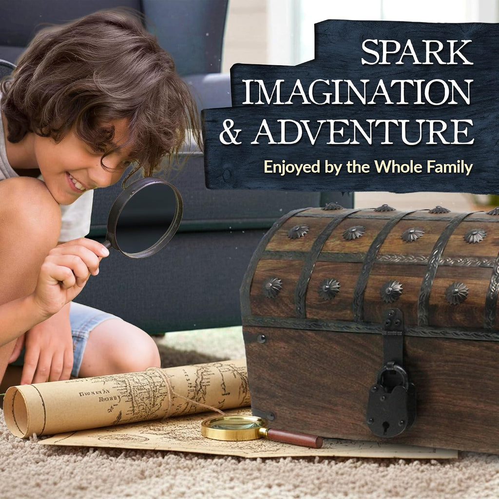 Large Lockable Wooden Pirate Treasure Chest