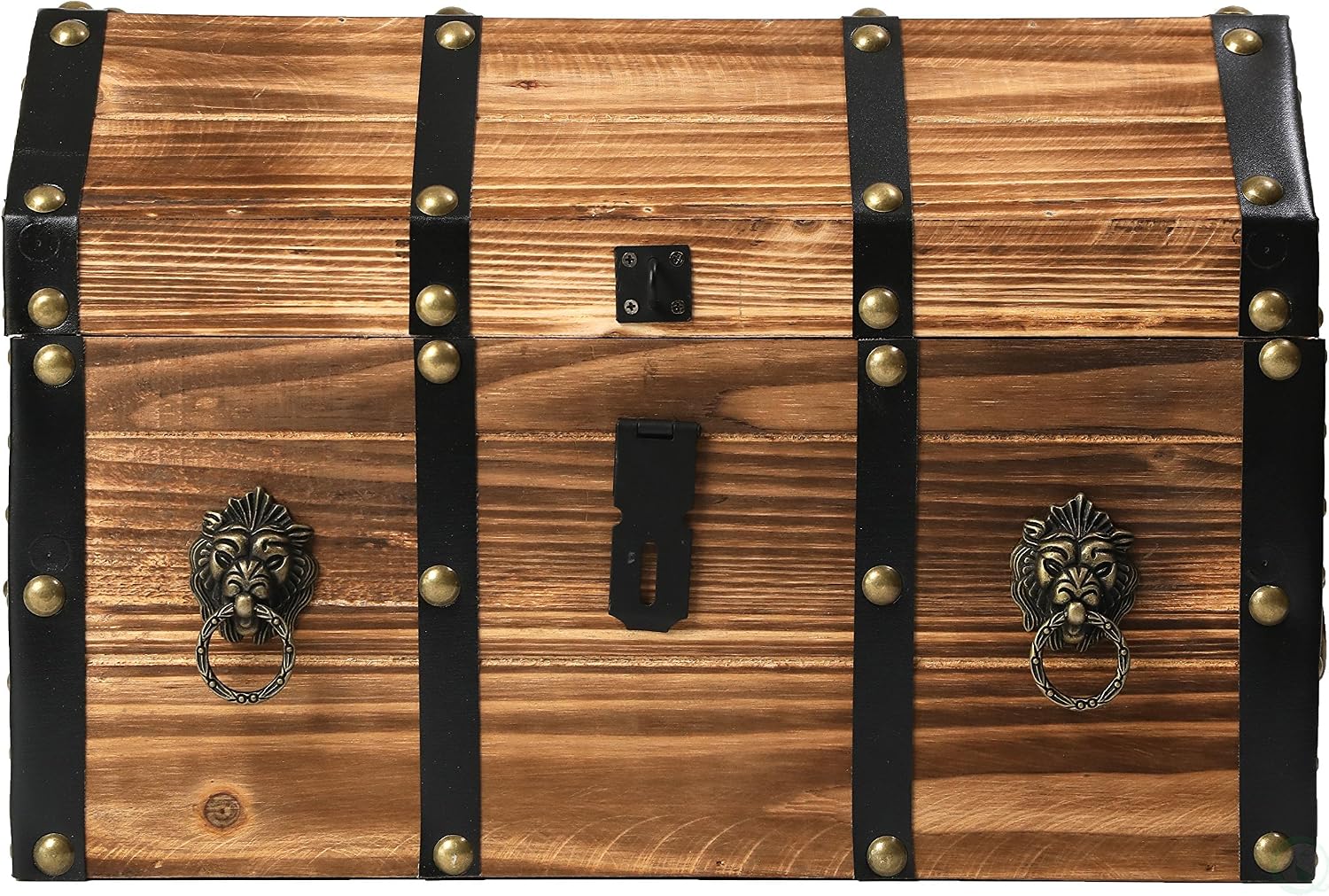 Small Vintage Wooden Treasure Chest Storage Trunk