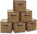 6 Pack Printed Fabric Collapsible Cube Storage Bins