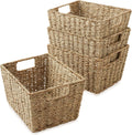 4 Pack Seagrass Woven Storage Baskets